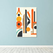 Art mural abstrait géométrique moderne (Insitu (Plancher de Bois))