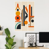 Art mural abstrait géométrique moderne (Bureau à domicile)