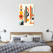 Art mural abstrait géométrique moderne (Insitu(Chambre))