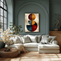 Art mural abstrait géométrique Zen japonais