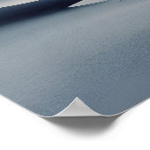 Art mural abstrait horizon indigo doux (Coin)