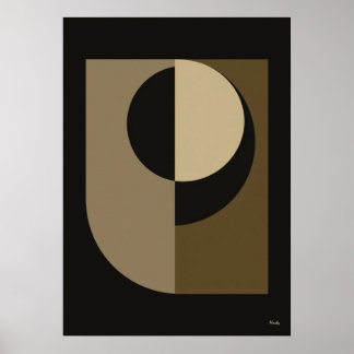 Art mural abstrait Luxe Japandi Eclipse 14