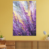Art mural abstrait marbré or lavande violet (Insitu(Salon))