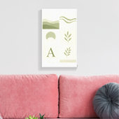Art mural abstrait minimaliste vert sauge (Insitu(Salon))