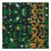 Art mural abstrait Papier peint abstrait Vert Oran (Devant)