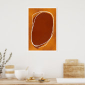 Art mural abstrait tons terreux Chaleur rustique,  (Cuisine)