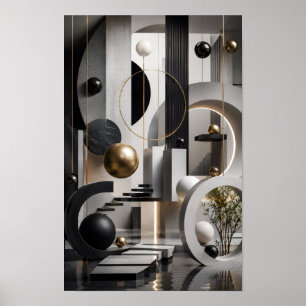Art mural architectural 3D moderne