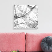 Art mural aux lignes fluides abstraites – Art liné (Insitu(Salon))