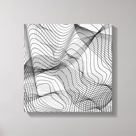 Art mural aux lignes fluides abstraites – Art liné (Recto)