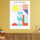 Art mural Bauhaus moderne rose jaune (Insitu(Salon))