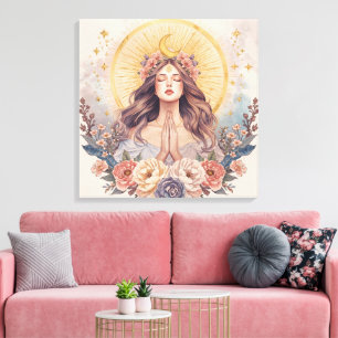 Art mural bohème déesse   Énergie féminine divine