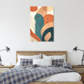Art mural botanique abstrait boho moderne minimali (Insitu(Chambre))
