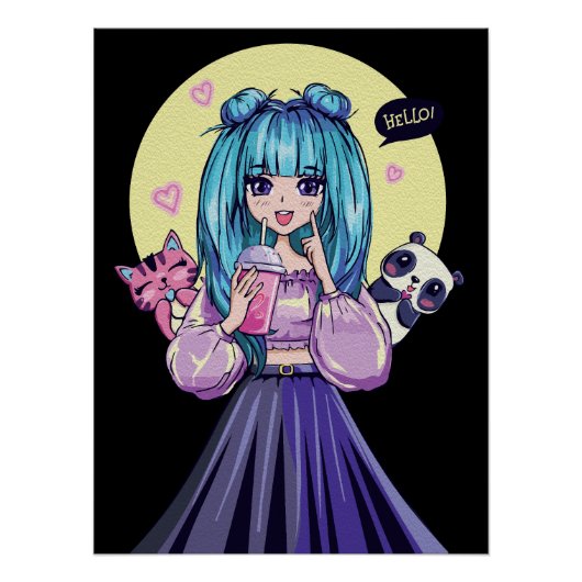 Art mural créatif Anime | Filles 20 (Devant)