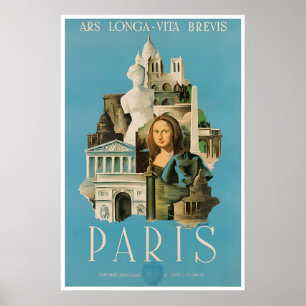 Art mural d'affiche de voyage à Paris France Impre