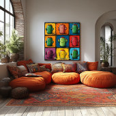 Art mural de cactus pop art personnalisable