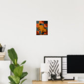 Art mural de chat orange esthétique moderne pour a (Bureau à domicile)