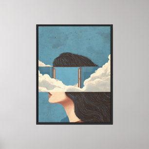 Art mural de femme vintage surréaliste – Édition p