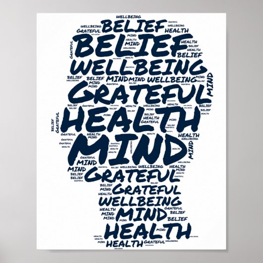 Art mural de gratitude minimaliste moderne (Devant)