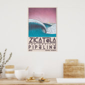 Art mural de la plage de Zicatela, impression côti (Cuisine)