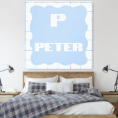 Art mural de monogramme de prénom et initiale pers (Insitu(Chambre))