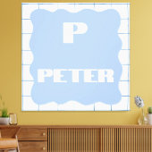 Art mural de monogramme de prénom et initiale pers (Insitu(Salon))