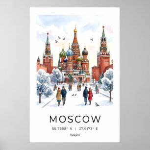 Art mural de Moscou - Matinée hivernale claire ave