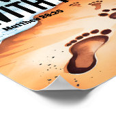 Art mural de nurserie chrétien Jésus Marche avec M (Coin)