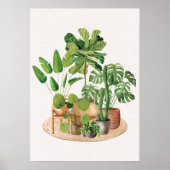 Art mural de plantes d'intérieur à l'aquarelle (Devant)