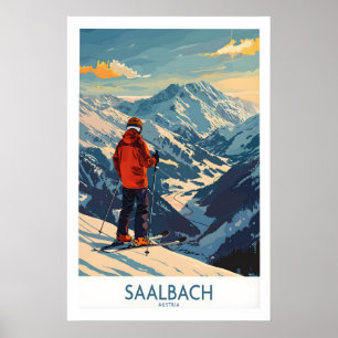Art mural de Saalbach - Impression ski - Autriche 