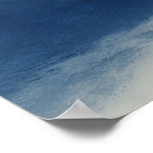Art mural de terrain indigo abstrait (Coin)