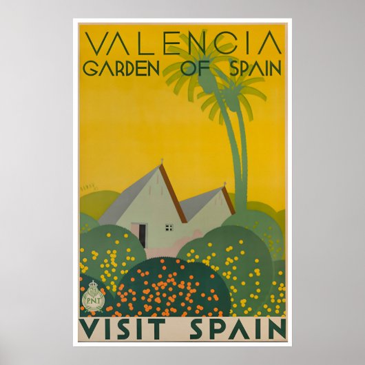 Art mural de Valence Espagne Affiche de voyage esp (Devant)