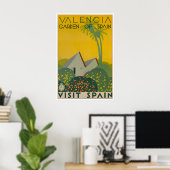 Art mural de Valence Espagne Affiche de voyage esp (Bureau à domicile)