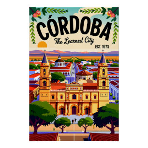Art mural de voyage rétro à Córdoba Argentine