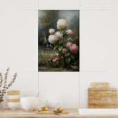 Art mural d'hortensia imprimable, Antique Printemp (Cuisine)