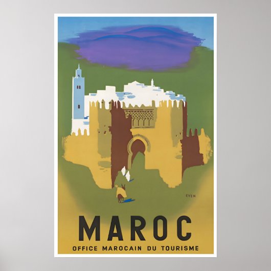 Art mural d'impression du Maroc Poster de voyage A (Devant)