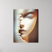 Art mural du visage féminin abstrait – Texturé mod (Recto)