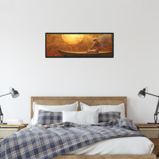 Art mural égyptien Sun God - Mythologie Bateau de