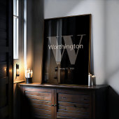 Art mural élégant pour nom de famille personnalisé