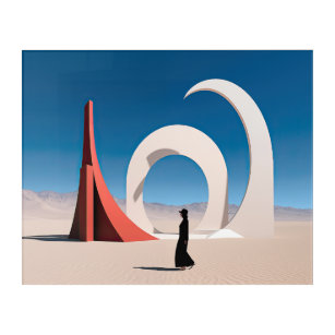 Art Mural En Acrylique Arcane du désert : Echos de l'infini