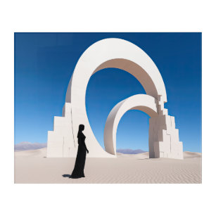 Art Mural En Acrylique Arcane du désert : Monolithes de la mémoire