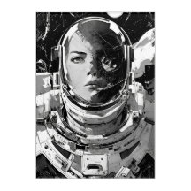 Astronaut fille - Rêver dans l'espace profond