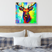 Art Mural En Acrylique cerf majestueux - Proud sta (Insitu(Chambre))