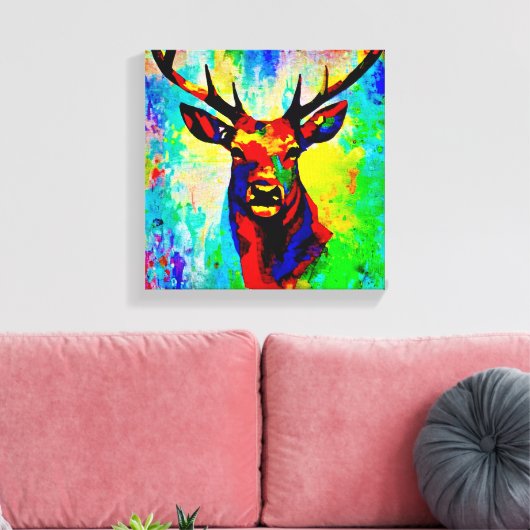 Art Mural En Acrylique cerf majestueux - Proud sta (Insitu(Salon))