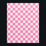 Art Mural En Acrylique Chèque rose, Motif en damier, À damiers<br><div class="desc">à damiers Motif - damier blanc rose et crème.</div>