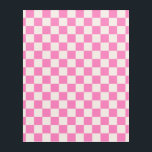 Art Mural En Acrylique Chèque rose, Motif en damier, À damiers<br><div class="desc">à damiers Motif - damier blanc rose et crème.</div>