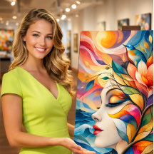 Colorful Stained Glass Nature Portrait