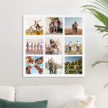 Art Mural En Acrylique Créez votre propre Carré de collection photo moder<br><div class="desc">Créez votre propre photo-collage d'impression acrylique personnalisée avec 9 de vos photos préférées.</div>