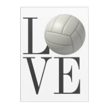 LOVE Volleyball Acrylique Mur Art
