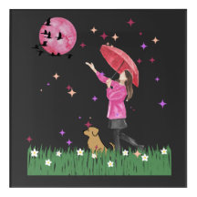 Magique Art Mural Acrylique Aquarelle Rose