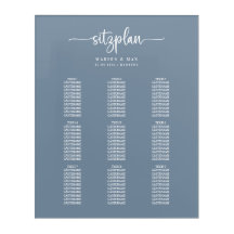 Plan de table de mariage Dusty Blue 01